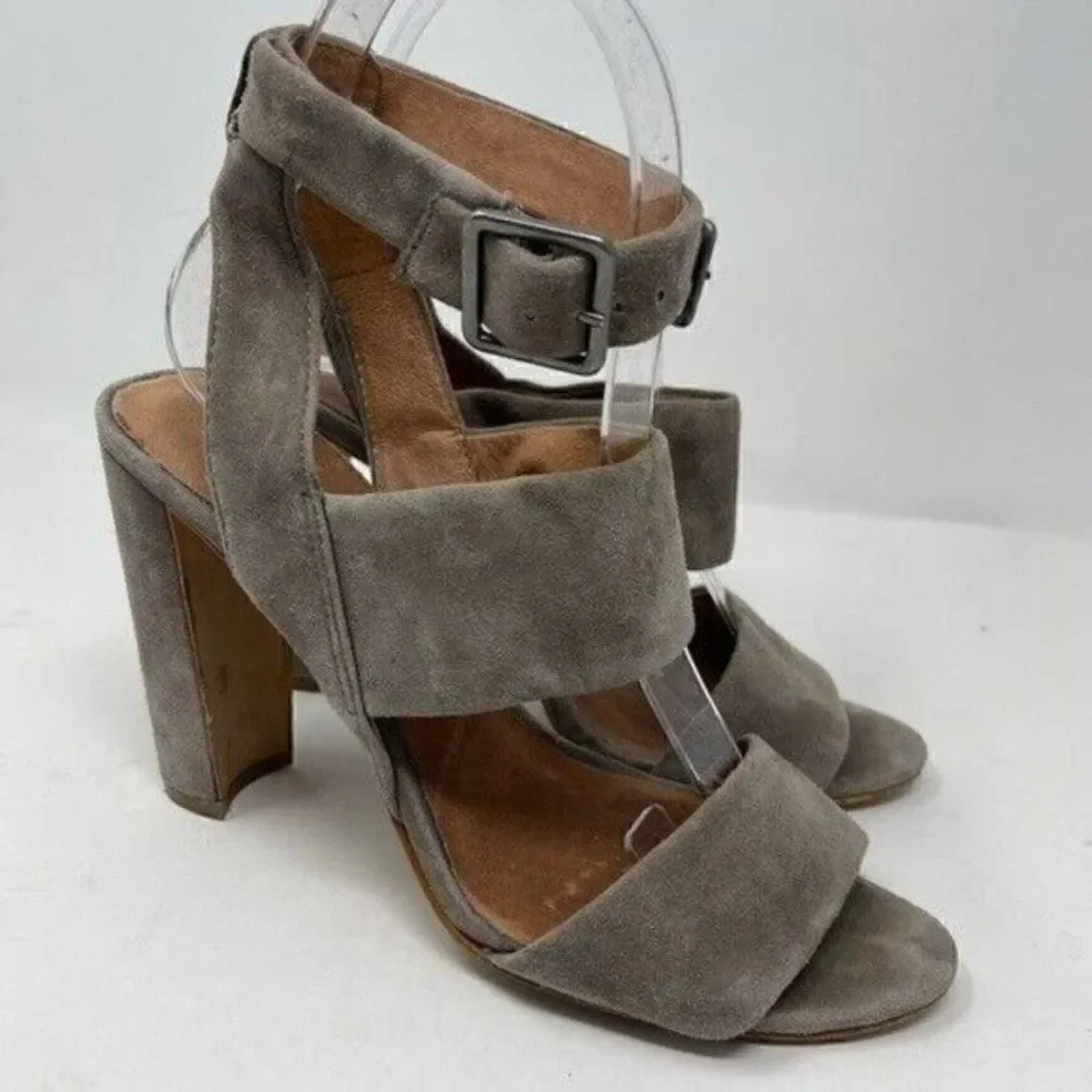 Madewell The Octavia Sandal brown suede heels US6 BoxE